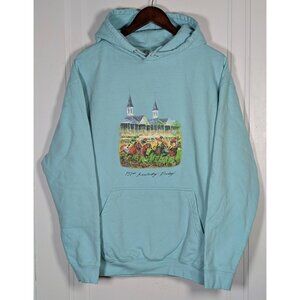Kentucky Derby 151st Hoodie Blue Pullover Sweatshirt Horse Racing Size Large